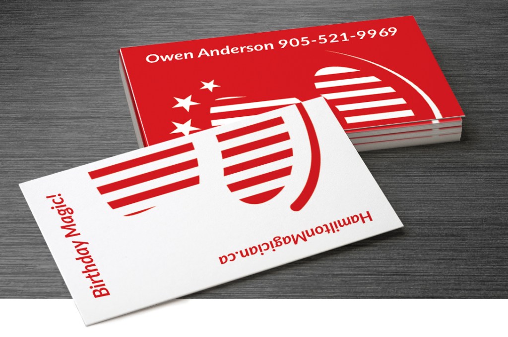 Mock up front and back of business card.