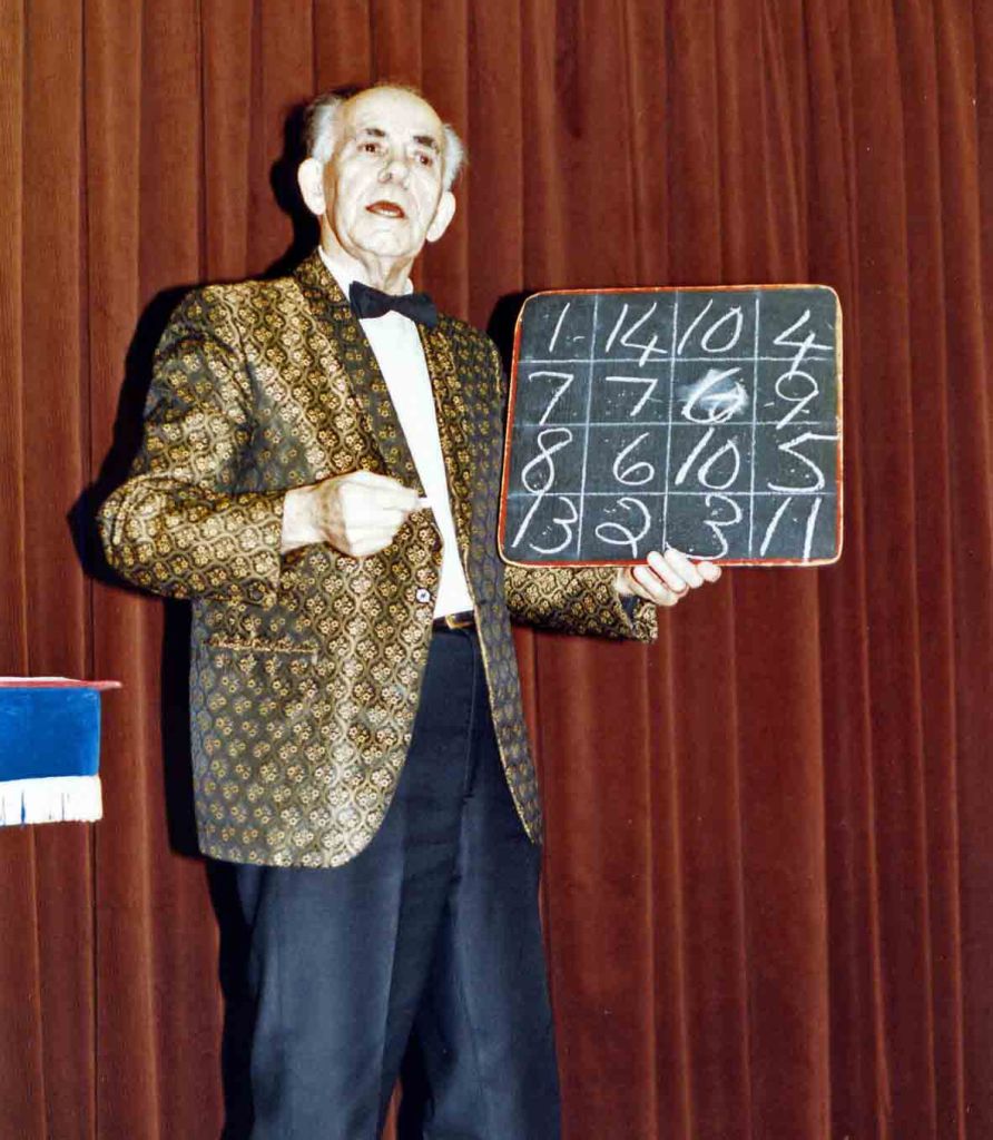 Magician Scotty Lang during a performance in the 1980s.